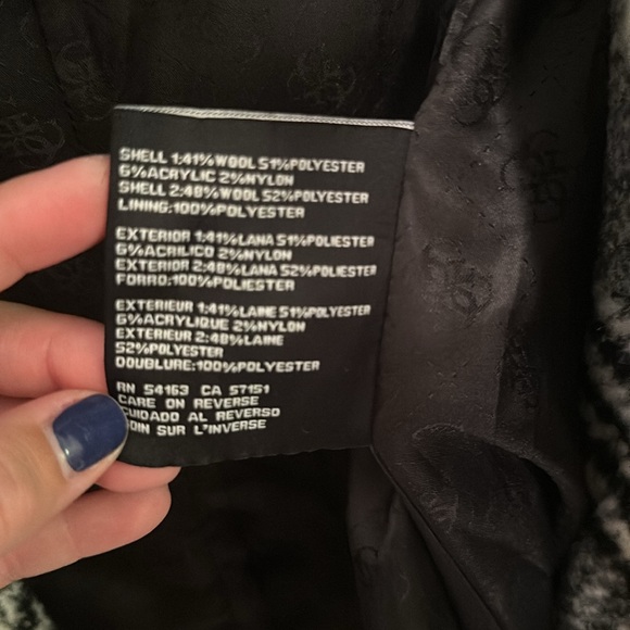 GUESS Houndstooth Coat ❗️Final Price❗️❗️❗️❗️ - Picture 3 of 11